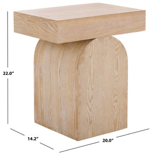 Safavieh Baraki End Table - Elegant Wooden Design To Elevate Your Home Decor With Style And Durability Bleached White Wood Acc2308b