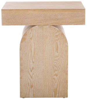 Safavieh Baraki End Table - Elegant Wooden Design To Elevate Your Home Decor With Style And Durability Bleached White Wood Acc2308b