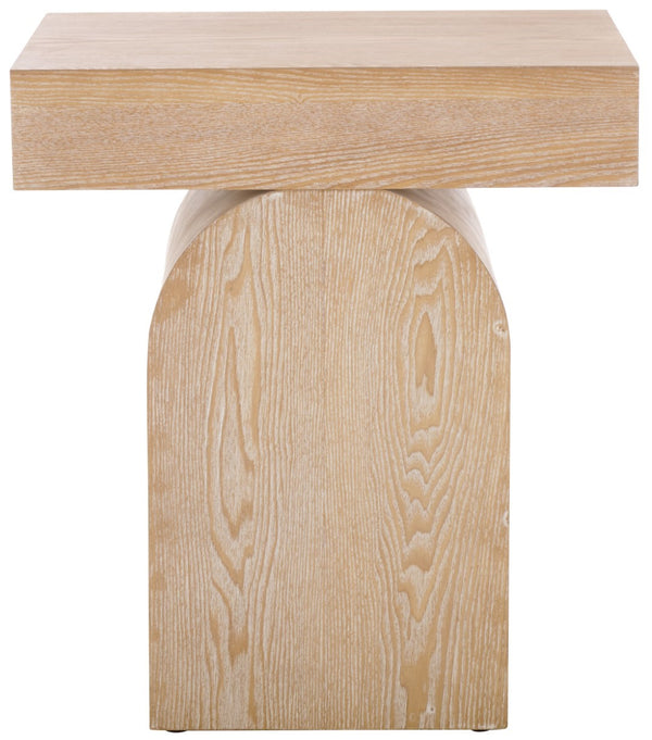 Safavieh Baraki End Table - Elegant Wooden Design To Elevate Your Home Decor With Style And Durability Bleached White Wood Acc2308b