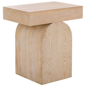 Safavieh Baraki End Table - Elegant Wooden Design To Elevate Your Home Decor With Style And Durability Bleached White Wood Acc2308b