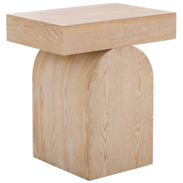 Safavieh Baraki End Table - Elegant Wooden Design To Elevate Your Home Decor With Style And Durability Bleached White Wood Acc2308b