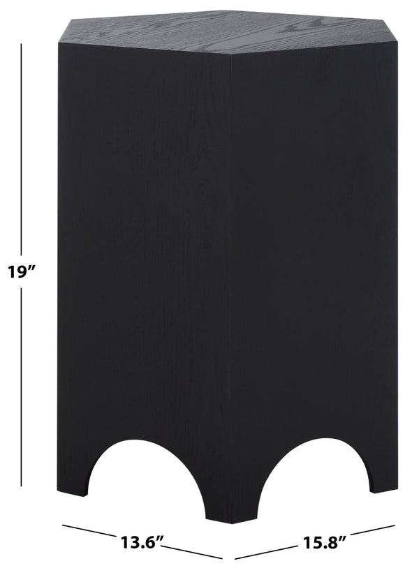 Safavieh Barahan End Table – Stylish Accent Piece For Modern Living Rooms, Compact Design, And Durable Finish Black ACC2309A