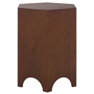 Safavieh Barahan End Table – Stylish Accent Piece For Modern Living Rooms, Compact Design, And Durable Finish Confirmed Walnut ACC2309B