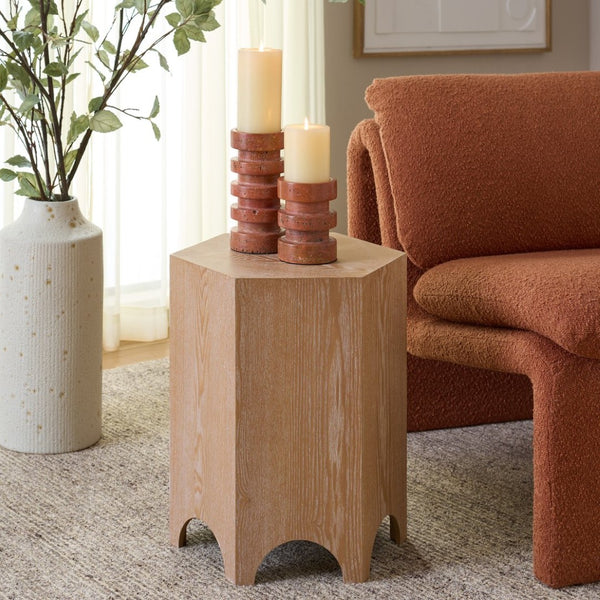 Safavieh Barahan End Table – Stylish Accent Piece For Modern Living Rooms, Compact Design, And Durable Finish Bleached White 2 ACC2309C