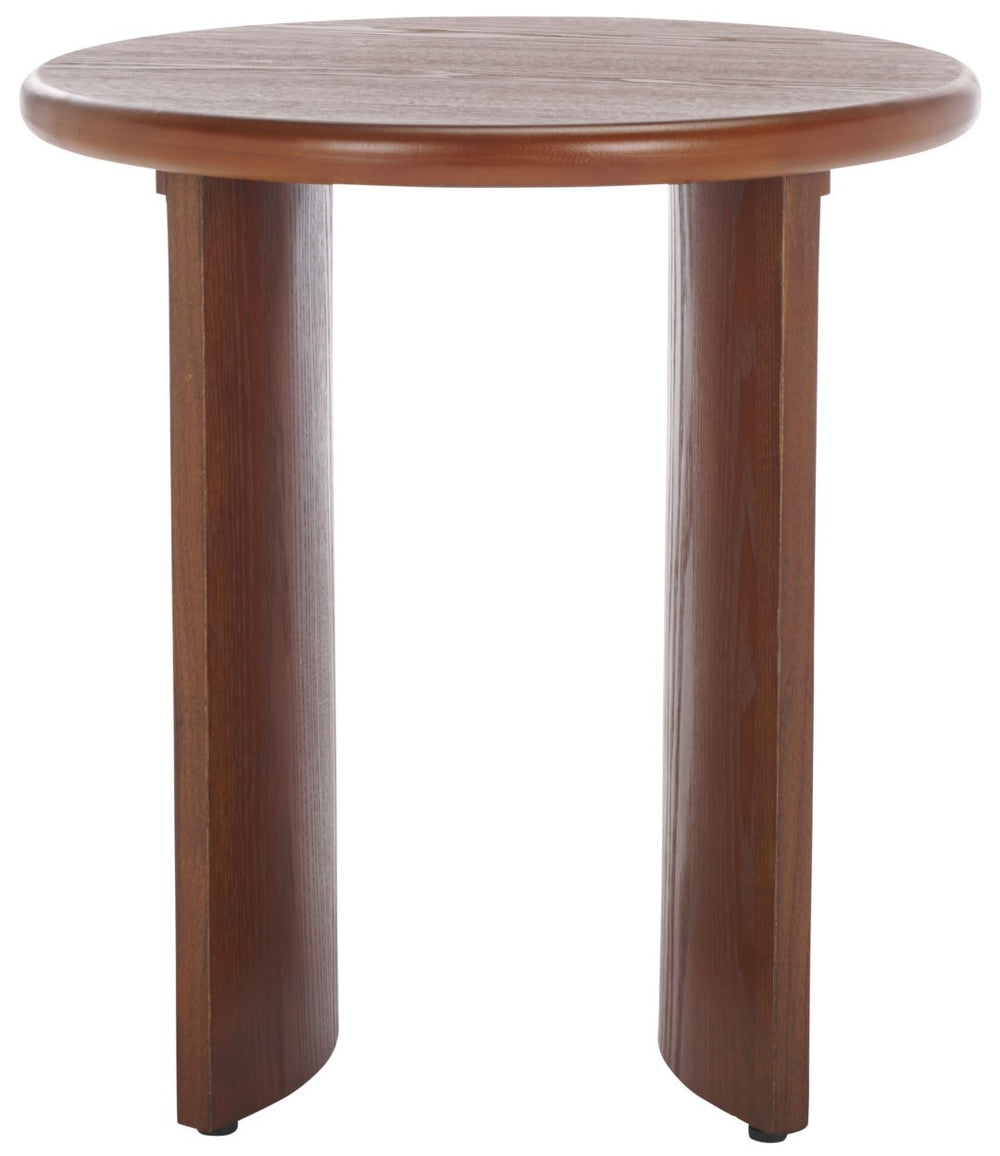 Safavieh Alanka Round End Table – Elevate Your Living Space With Stylish Design And Sturdy Craftsmanship Walnut Wood Acc2314a