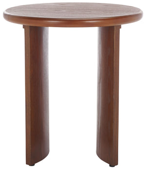 Safavieh Alanka Round End Table – Elevate Your Living Space With Stylish Design And Sturdy Craftsmanship Walnut Wood Acc2314a