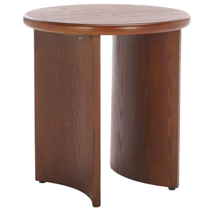 Safavieh Alanka Round End Table – Elevate Your Living Space With Stylish Design And Sturdy Craftsmanship Walnut Wood Acc2314a