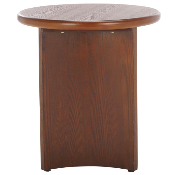 Safavieh Alanka Round End Table – Elevate Your Living Space With Stylish Design And Sturdy Craftsmanship Walnut Wood Acc2314a