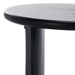 Safavieh Alanka Round End Table – Elevate Your Living Space With Stylish Design And Sturdy Craftsmanship Black Wood Acc2314b