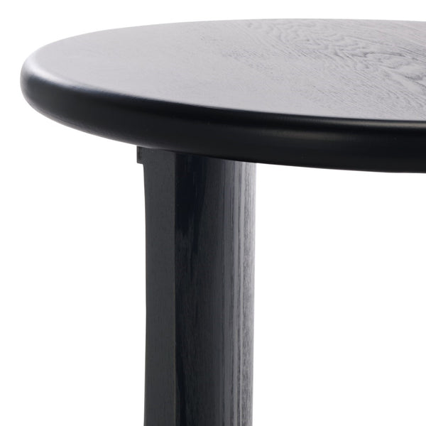 Safavieh Alanka Round End Table – Elevate Your Living Space With Stylish Design And Sturdy Craftsmanship Black Wood Acc2314b