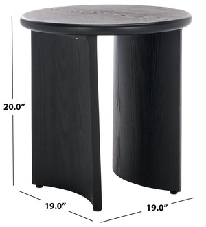 Safavieh Alanka Round End Table – Elevate Your Living Space With Stylish Design And Sturdy Craftsmanship Black Wood Acc2314b
