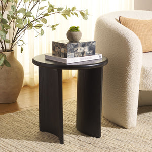 Safavieh Alanka Round End Table – Elevate Your Living Space With Stylish Design And Sturdy Craftsmanship Black Wood Acc2314b