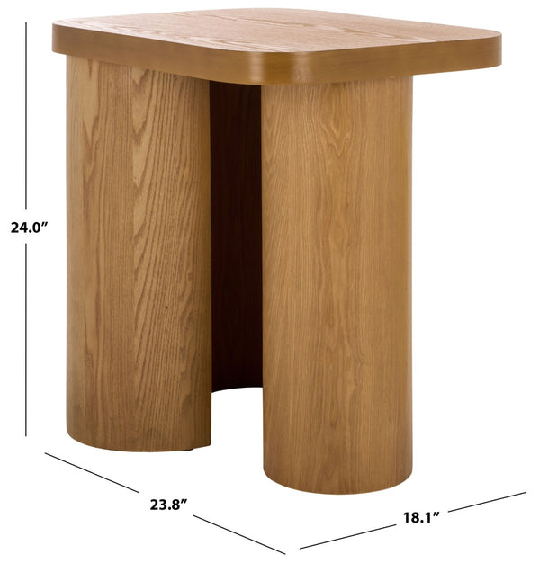 Safavieh Ahani End Table - Elegant Wood Accent Piece For Living Room, Bedroom Or Entryway - Compact & Durable Natural ACC2315A