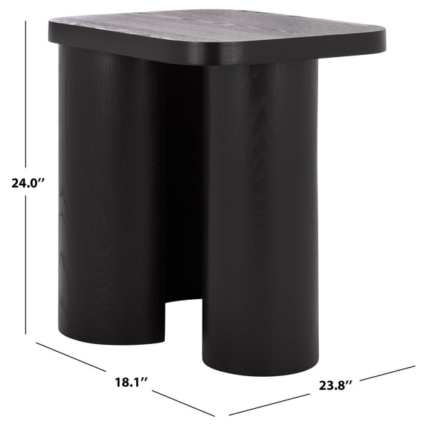 Safavieh Ahani End Table - Elegant Wood Accent Piece For Living Room, Bedroom Or Entryway - Compact & Durable Black ACC2315B