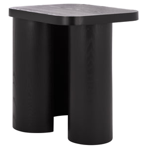 Safavieh Ahani End Table – Exquisite Wood Design With Rustic Charm For Stylish Home Decor And Durability Black Wood Acc2315b