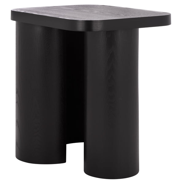 Safavieh Ahani End Table – Exquisite Wood Design With Rustic Charm For Stylish Home Decor And Durability Black Wood Acc2315b