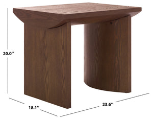 Safavieh Bara End Table - Timeless Walnut Accent For Living Spaces With Durable Design And Elegant Functionality Confirmed Walnut ACC2316A