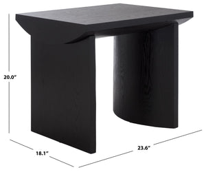 Safavieh Bara End Table - Timeless Walnut Accent For Living Spaces With Durable Design And Elegant Functionality Black ACC2316B