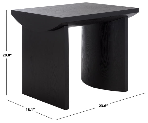 Safavieh Bara End Table - Timeless Walnut Accent For Living Spaces With Durable Design And Elegant Functionality Black ACC2316B