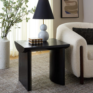 Safavieh Bara End Table - Timeless Walnut Accent For Living Spaces With Durable Design And Elegant Functionality Black ACC2316B