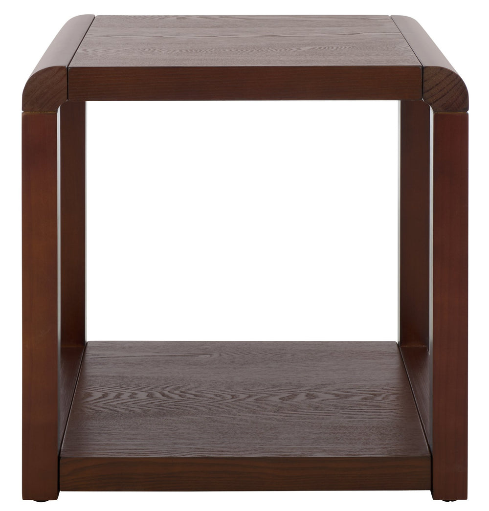 Safavieh Omara 2-tier Side Table - Elegant Wooden Design For Living Room Or Bedroom, Perfect For Decor Display Walnut Wood Acc2318b