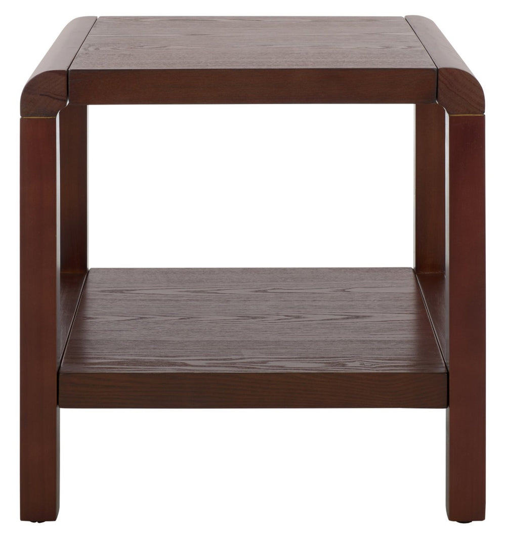 Safavieh Omara 1 Shelf Side Table - Versatile Accent Piece For Living Rooms, Bedrooms, And Entryways Walnut ACC2319B