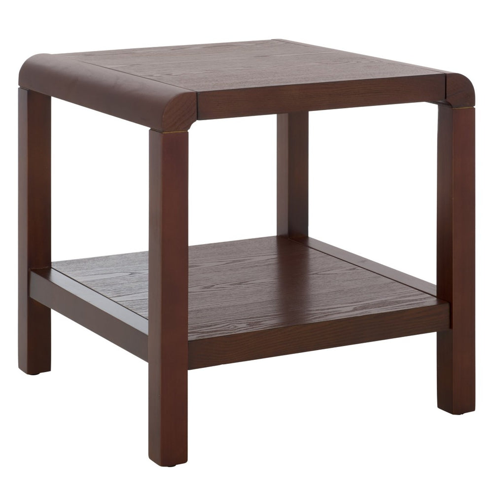 Safavieh Omara 1 Shelf Side Table - Versatile Accent Piece For Living Rooms, Bedrooms, And Entryways Walnut ACC2319B