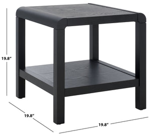 Safavieh Omara Coffee Table With Shelf - Stylish And Durable Living Room Centerpiece For Effortless Decor Black Wood Acc2319c