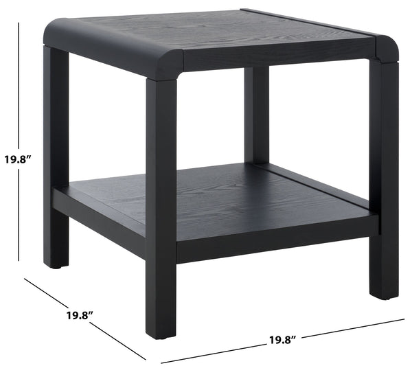 Safavieh Omara Coffee Table With Shelf - Stylish And Durable Living Room Centerpiece For Effortless Decor Black Wood Acc2319c