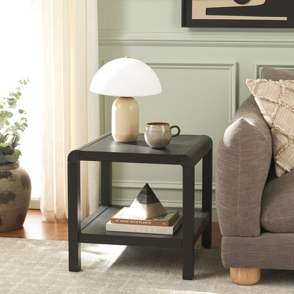 Safavieh Omara Coffee Table With Shelf - Stylish And Durable Living Room Centerpiece For Effortless Decor Black Wood Acc2319c