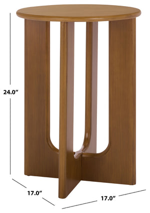 Safavieh Ashanka End Table – Stylish Compact Accent Table For Living Rooms, Bedrooms, And Office Spaces Walnut ACC2320A