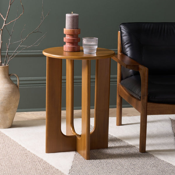 Safavieh Ashanka End Table – Stylish Compact Accent Table For Living Rooms, Bedrooms, And Office Spaces Walnut ACC2320A