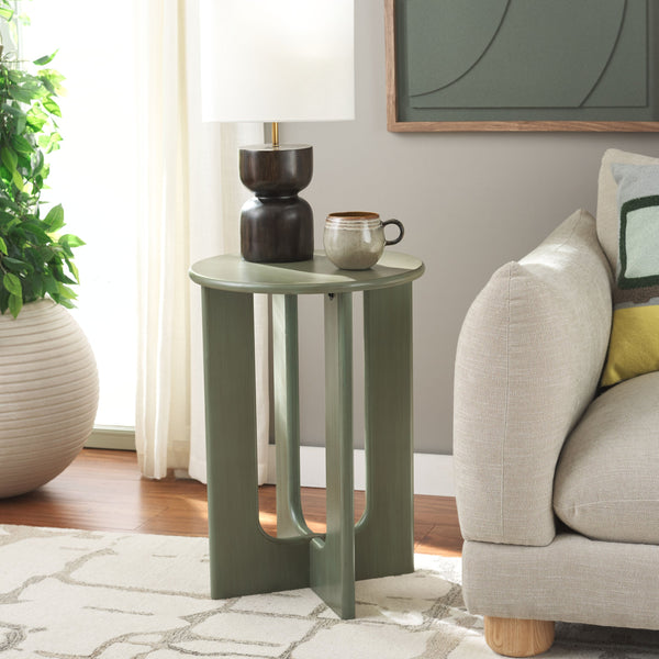 Safavieh Ashanka End Table - Stylish And Functional Accent Piece To Enhance Your Living Space Decor Today! Green Wood Acc2320b