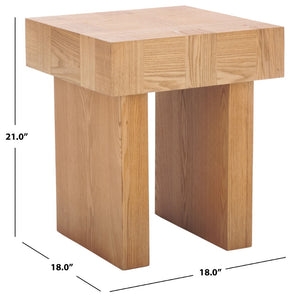 Safavieh Famoni End Table - Elegant Wood Design For Every Room, Perfect Blend Of Style And Functionality Natural Wood Acc2321a