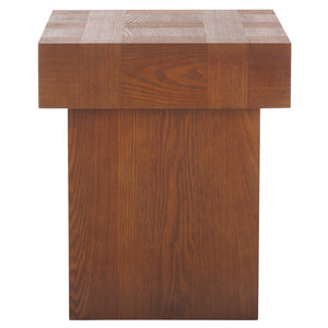 Safavieh Famoni End Table - Elegant Wood Design For Every Room, Perfect Blend Of Style And Functionality Walnut Wood Acc2321b