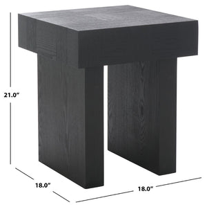 Safavieh Famoni End Table - Elegant Wood Design For Every Room, Perfect Blend Of Style And Functionality Black Wood Acc2321c