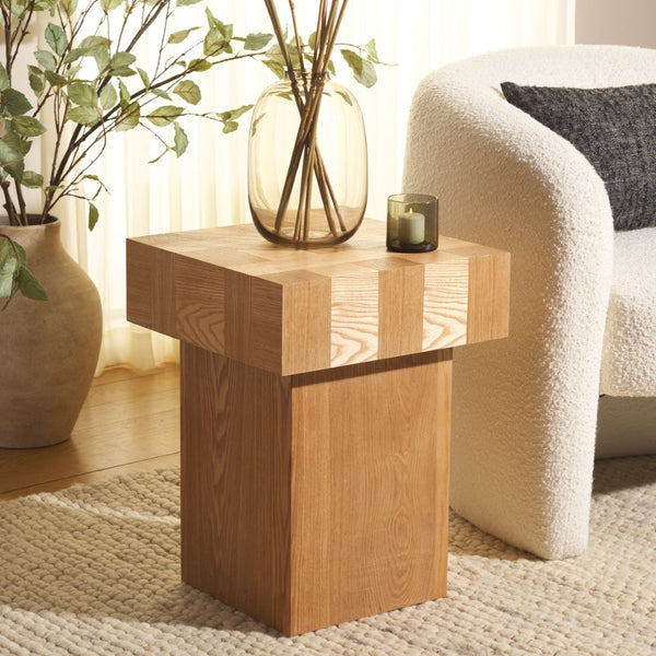 Safavieh Hamona End Table - Timeless Rustic Charm For Living Rooms, Bedrooms, And Accent Spaces Natural ACC2322A