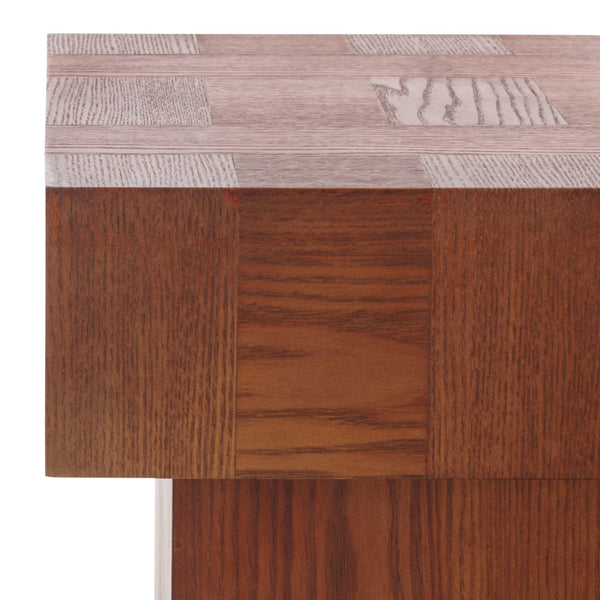 Safavieh Hamona End Table - Timeless Rustic Charm For Living Rooms, Bedrooms, And Accent Spaces Walnut ACC2322B