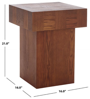 Safavieh Hamona End Table - Timeless Rustic Charm For Living Rooms, Bedrooms, And Accent Spaces Walnut ACC2322B