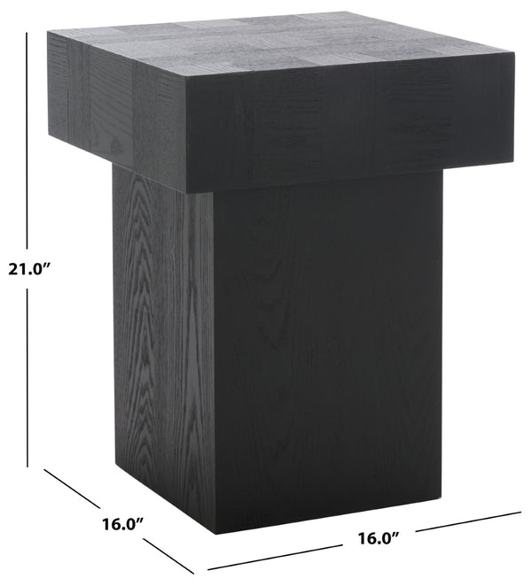 Safavieh Hamona End Table - Timeless Rustic Charm For Living Rooms, Bedrooms, And Accent Spaces Black ACC2322C