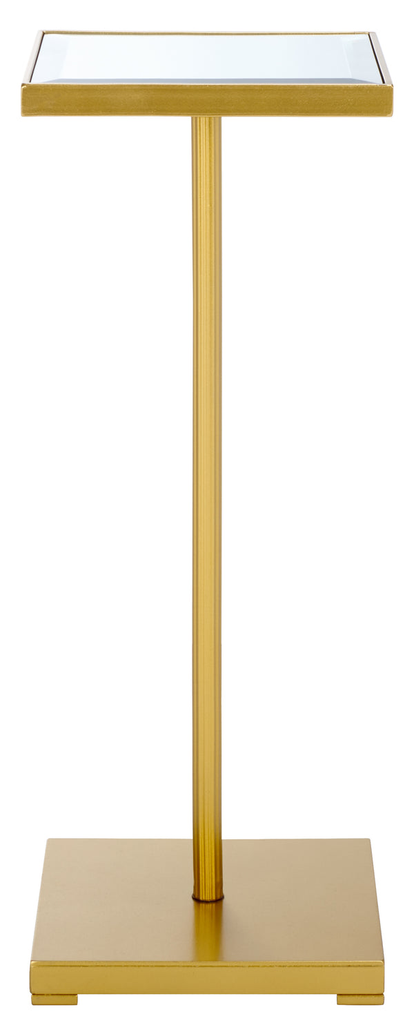 Safavieh Paku Square Side Table - Elegant Gold & Mirror Design, Stylish Metal Frame For Luxurious Living Spaces Gold ,Mirror Metal Acc2324a