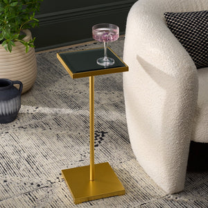 Safavieh Paku Square Side Table - Elegant Gold & Mirror Design, Stylish Metal Frame For Luxurious Living Spaces Gold ,Mirror Metal Acc2324a