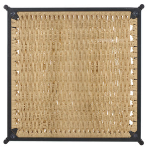 Safavieh Omaka 1 Shelf End Table - Stylish Natural & Black Design With Clear Glass, Perfect For Any Space! Natural ,Black Metal Acc2325a