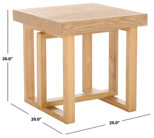 Safavieh Otaki End Table - Stylish Natural Pine Wood Design For Elegant Living Spaces & Decor Display Natural Wood Acc2326a
