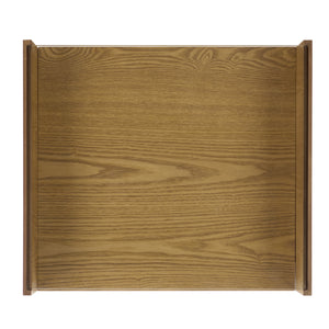 Acres Accent Table With Tempered Glass Top And Natural Wood Frame — Rustic Modern Compact Accent Piece