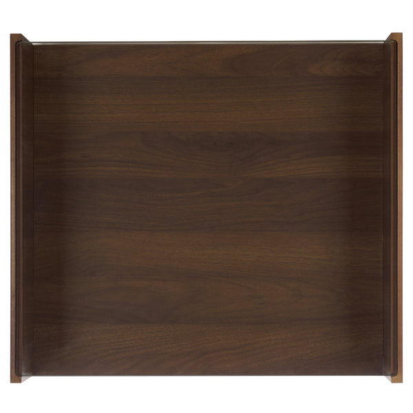 Acres Accent Table With Tempered Glass Top And Natural Wood Frame — Rustic Modern Compact Accent Piece