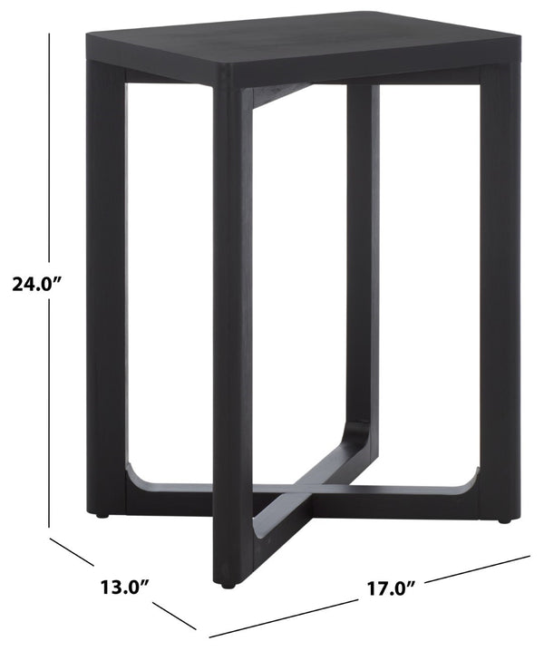 Safavieh Akai Accent Table - Timeless Acacia Wood Design For Stylish Home Decor & Functional Use Black Accacia,Mdf,Veneer Acc2400b