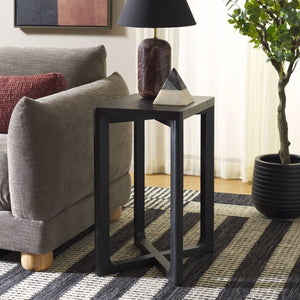 Safavieh Akai Accent Table - Timeless Acacia Wood Design For Stylish Home Decor & Functional Use Black Accacia,Mdf,Veneer Acc2400b