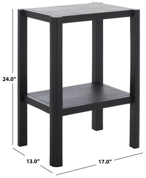 Safavieh Hendro Accent Table - Rustic Acacia Wood Design For Living Room Or Bedroom - Stylish & Versatile Black Accacia,Mdf,Veneer Acc2401b
