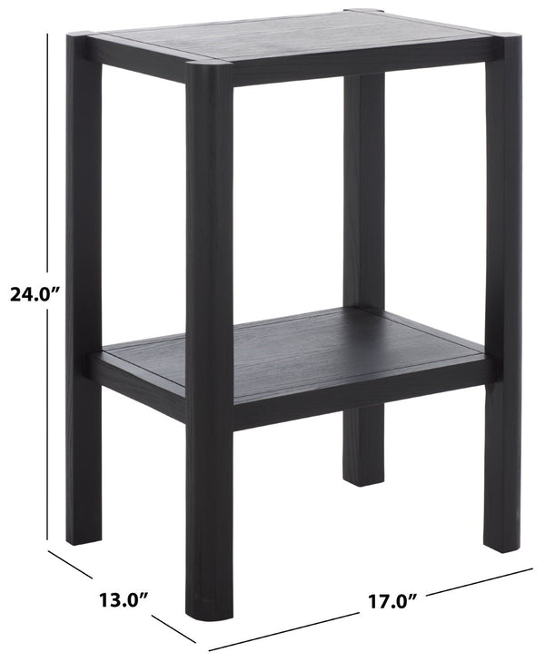 Safavieh Hendro Accent Table - Rustic Acacia Wood Design For Living Room Or Bedroom - Stylish & Versatile Black Accacia,Mdf,Veneer Acc2401b